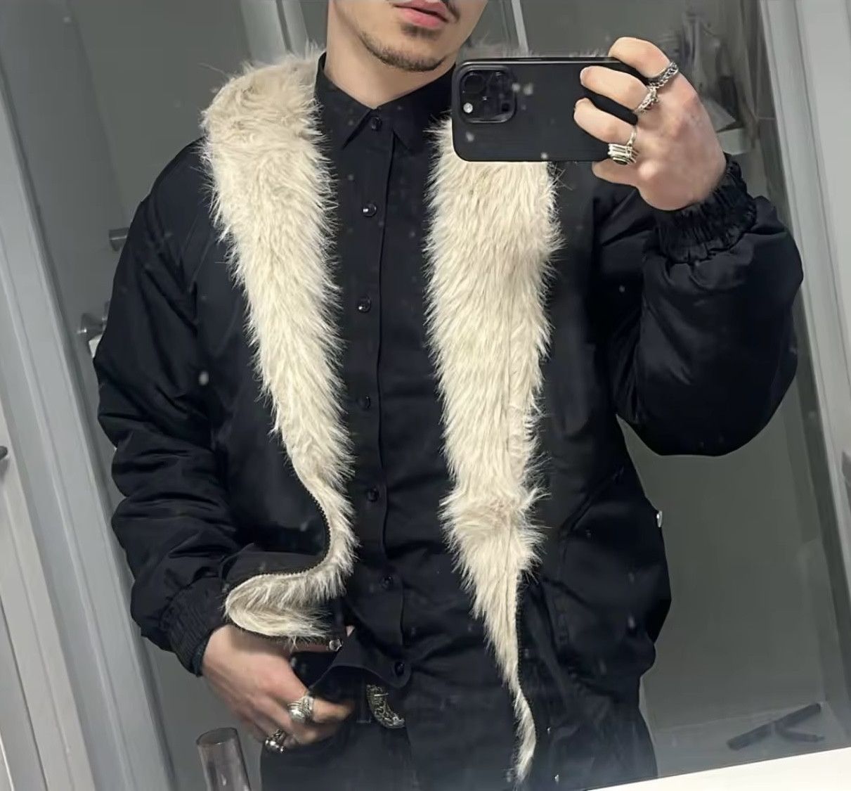 Japanese Brand × Vintage Winter Thick Plush Hooded Cotton Jacket Size US XL / EU 56 / 4 - 7 Thumbnail