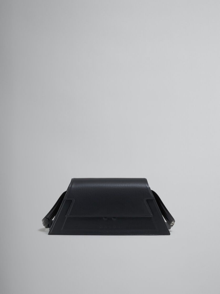 o1w1db11125 Size :OS/Debossed Leather Shoulder Bag in Black