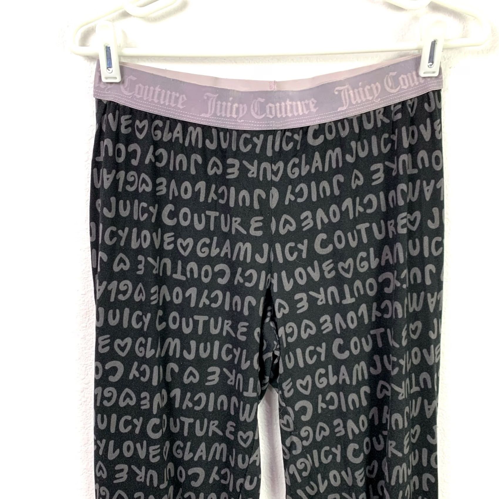 Juicy Couture Juicy Couture Black Spellout Logo Pajama Pants Sleepwear Size Small Womens Size 28" / US 6 / IT 42 - 2 Thumbnail