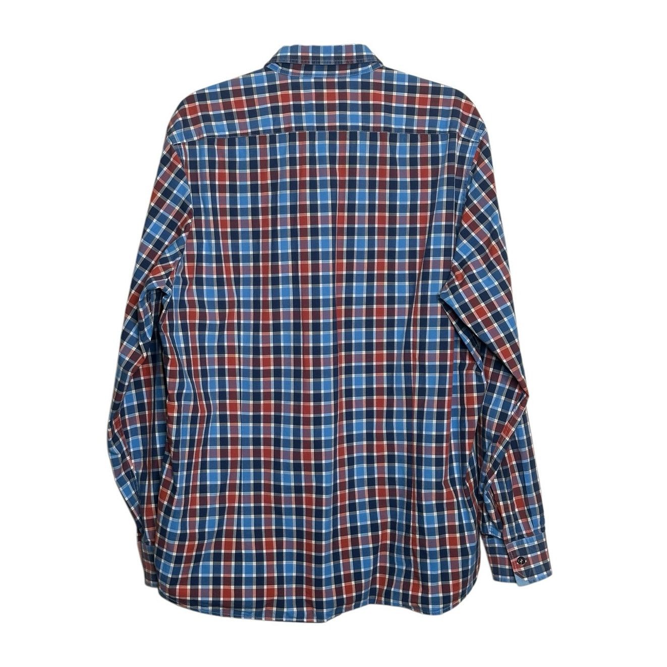 Hugo Boss Hugo Boss Blue Red Check Long Sleeves Casual Shirt size XL Size US XL / EU 56 / 4 - 2 Thumbnail