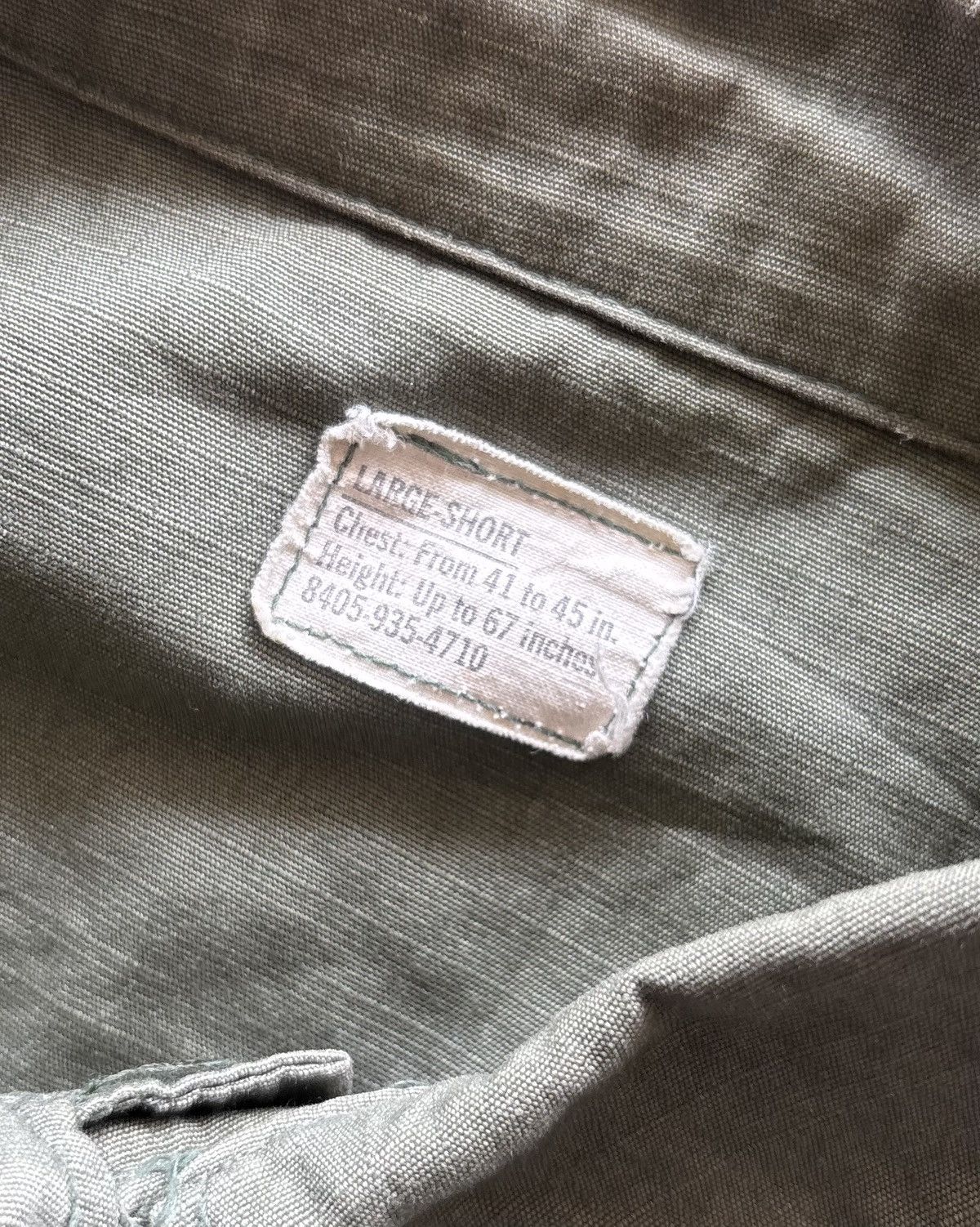 Vintage 60s US.ARMY OG Jungle Fatigue Military Jacket Size US L / EU 52-54 / 3 - 3 Thumbnail