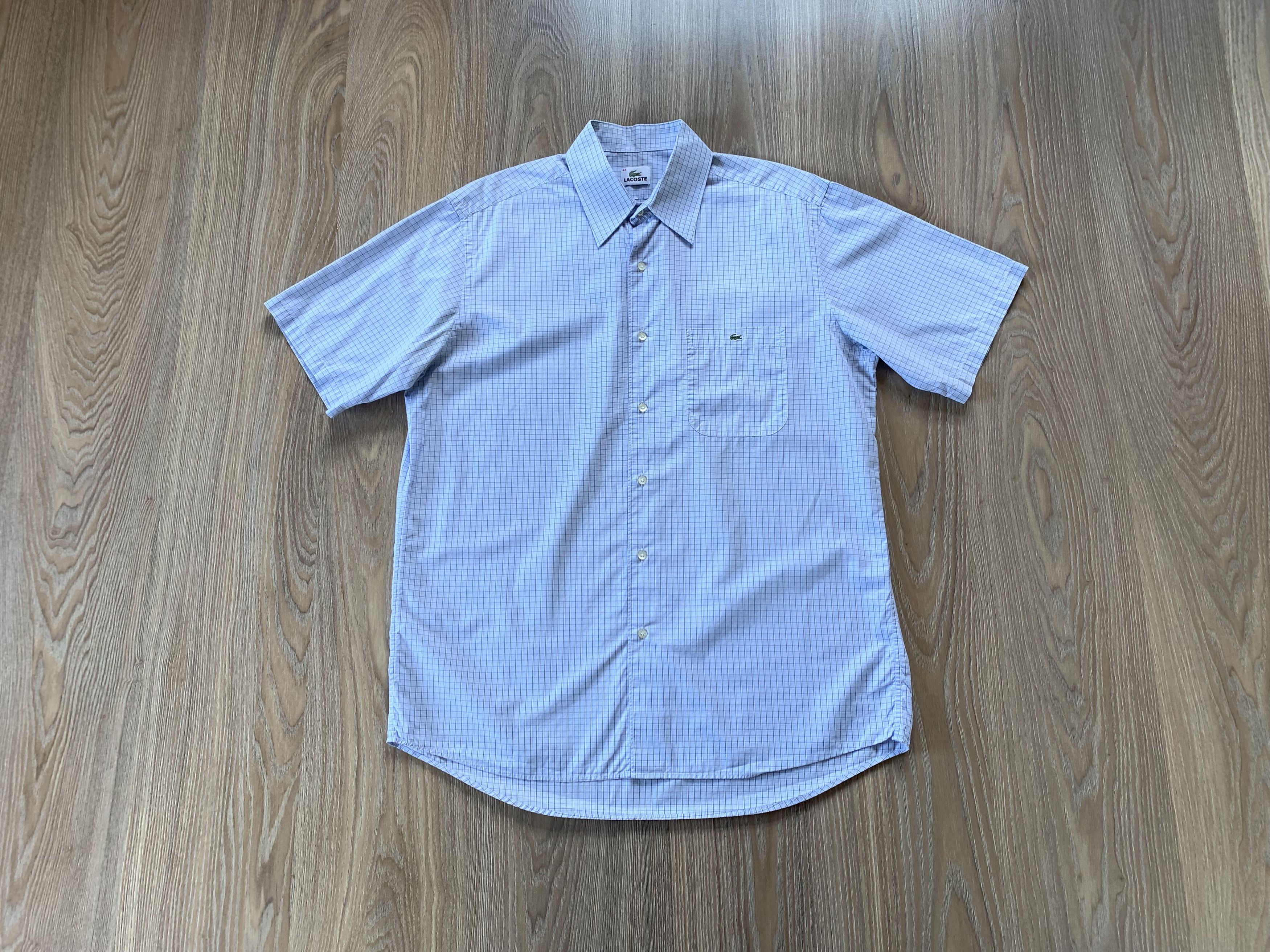 Lacoste × Vintage Lacoste Vintage Short Sleeve Plaid Shirt Size US M / EU 48-50 / 2 - 1 Thumbnail