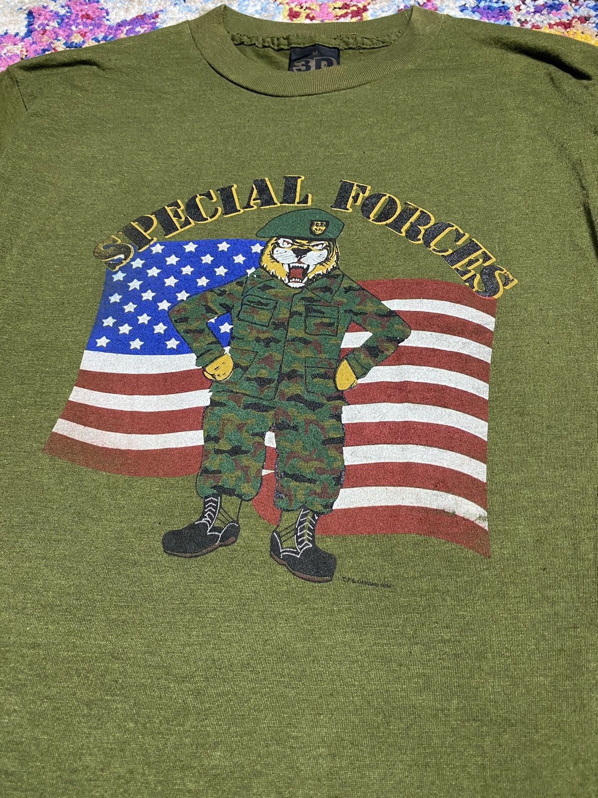 Other × Vintage Vintage United States Army corps Tiger Special Force T Shirt Size US M / EU 48-50 / 2 - 3 Thumbnail