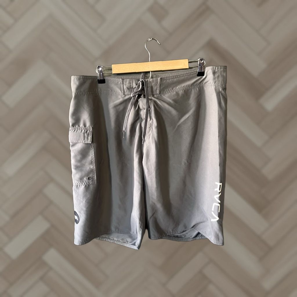 RVCA RVCA Mens Board Shorts Bottom 38 Regular Gray Drawstring Beach Swim Size US 38 / EU 54 - 1 Thumbnail