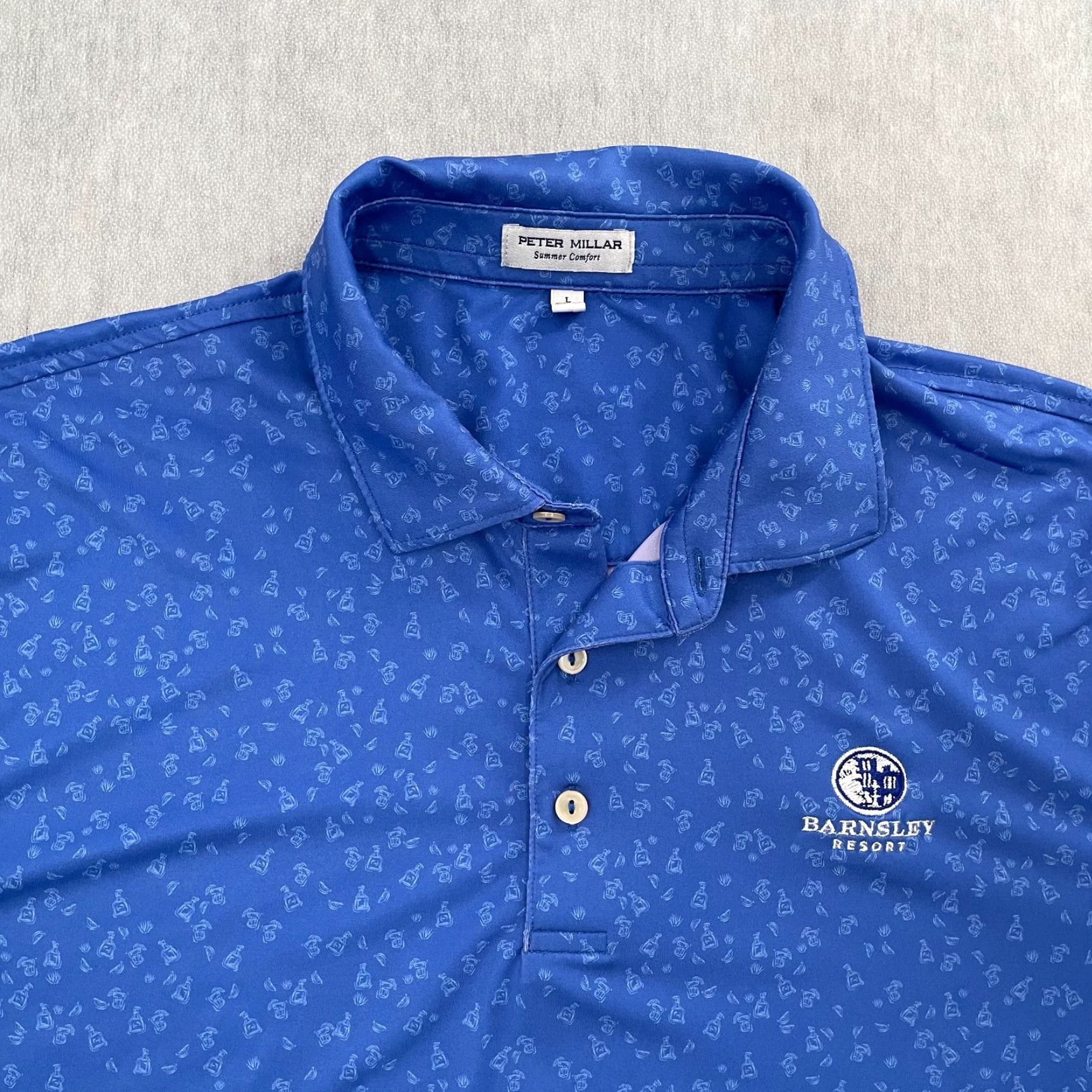 Peter Millar Peter Millar Shirt Polo Blue Print Drinks L Mens Adult Large Summer Golf Size US L / EU 52-54 / 3 - 3 Thumbnail