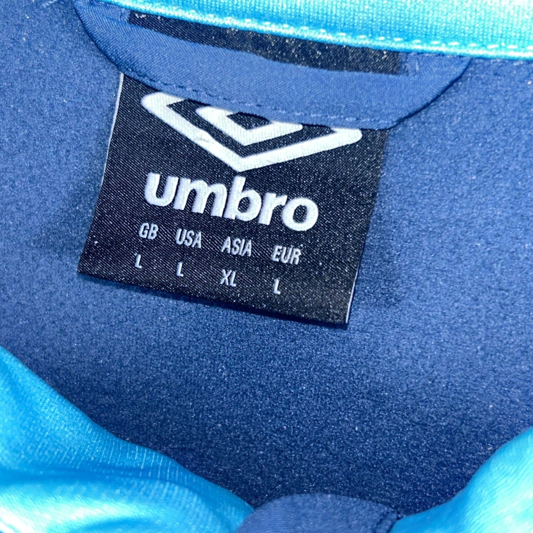 Umbro Umbro England Rugby Full Zip Long Sleeved Hoodie Training Top Mens L Blue Size US L / EU 52-54 / 3 - 3 Thumbnail