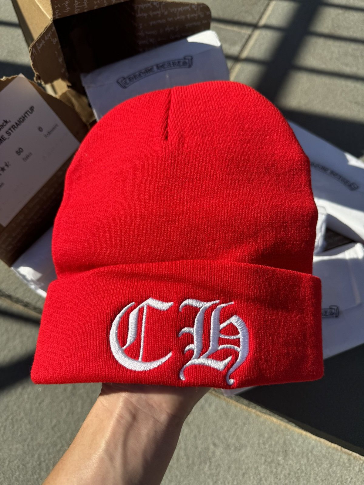 Chrome Hearts Chrome Hearts Red CH Beanie 🔴 Red BN 🔴 Size ONE SIZE - 10 Thumbnail