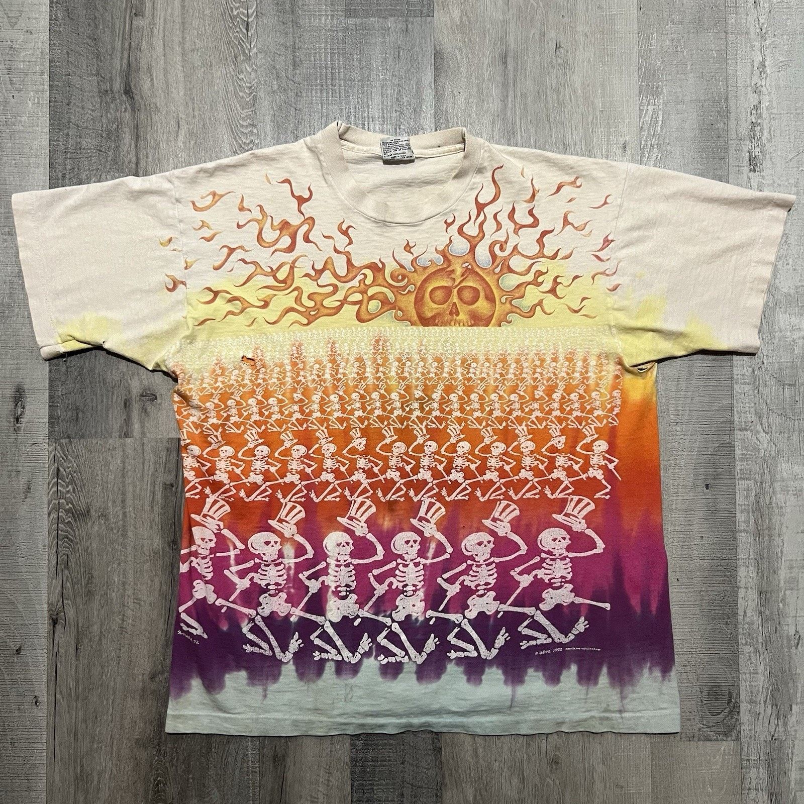 Liquid Blue VTG Grateful Dead Shirt Tie Dye Dancing Skeletons Band Tee Size US XL / EU 56 / 4 - 1 Thumbnail