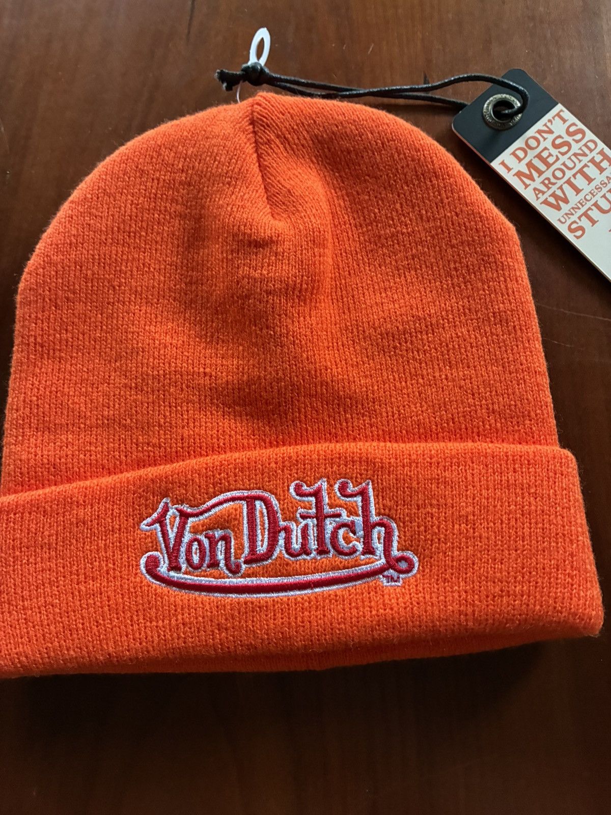 Von Dutch Von Dutch orange beanie Size ONE SIZE - 2 Thumbnail