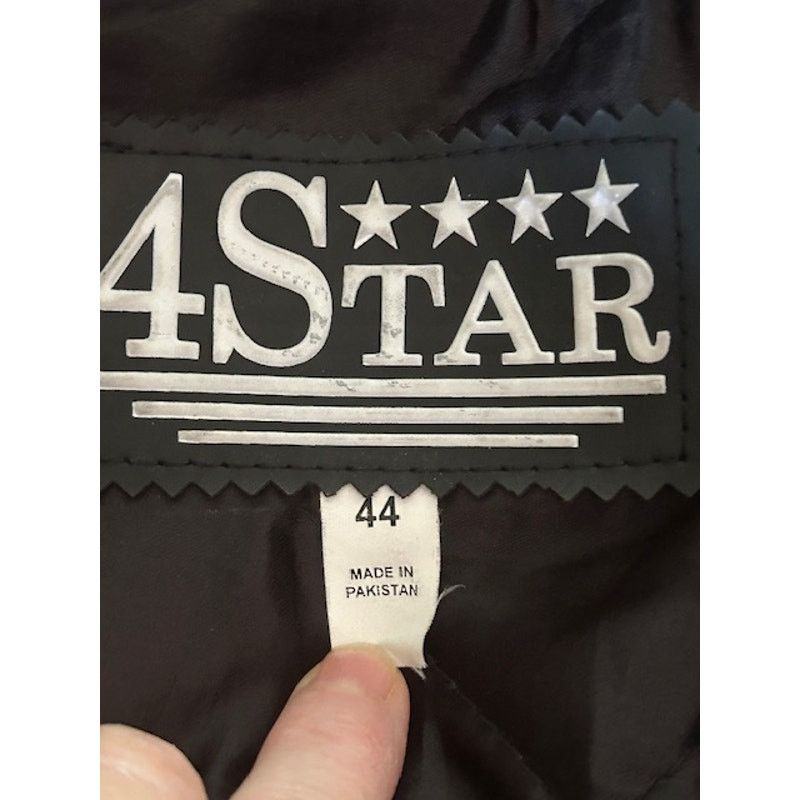 Other 4Star Men’s Leather Motorcycle Jacket 44 Black Size US S / EU 44-46 / 1 - 7 Thumbnail