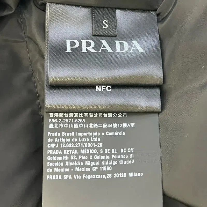 Prada Men's Black Mid-Length Down Jacket.