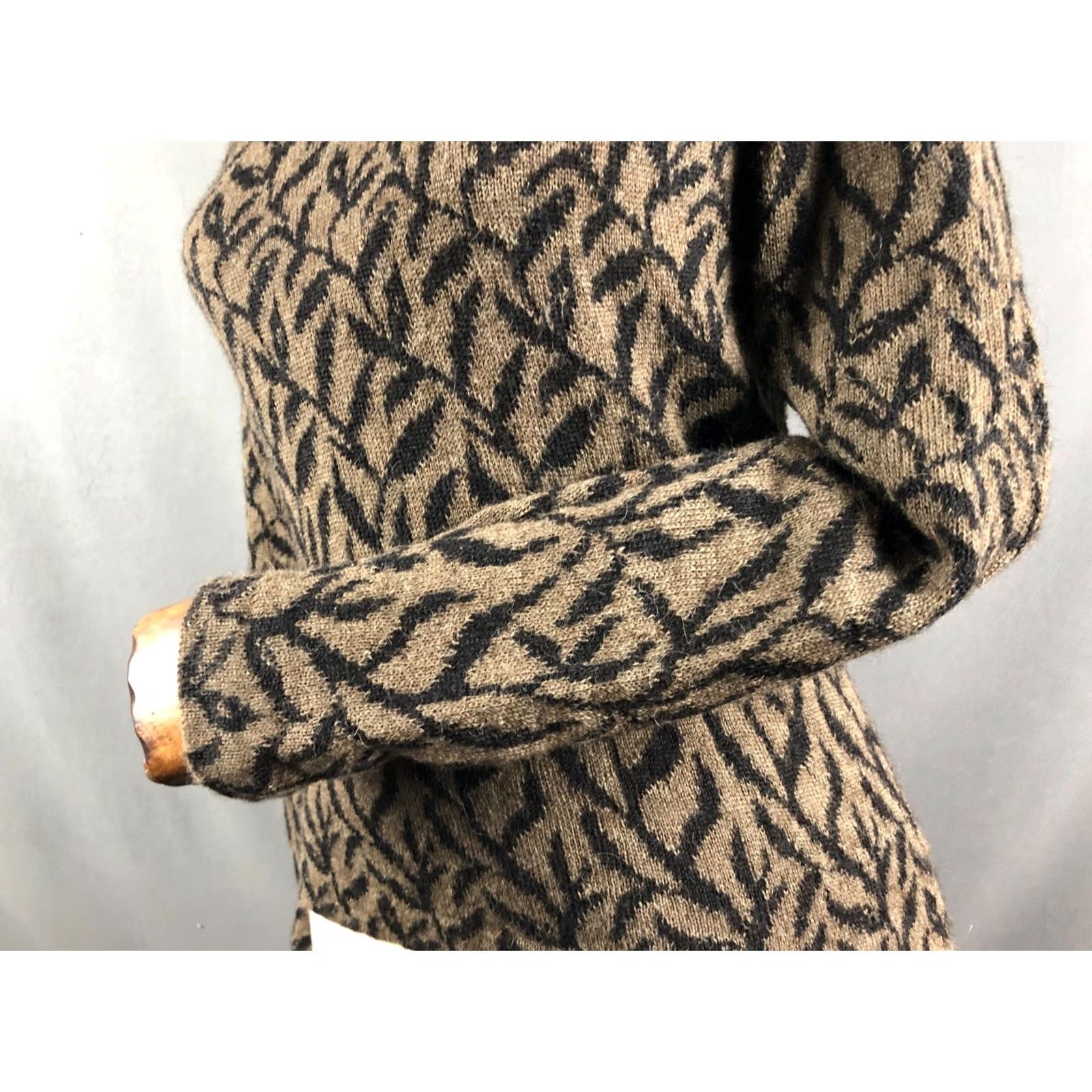 Vintage Millma Pullover Alpaca Green Women S Patterned Turtleneck Knit Sweater Size S / US 4 / IT 40 - 7 Thumbnail