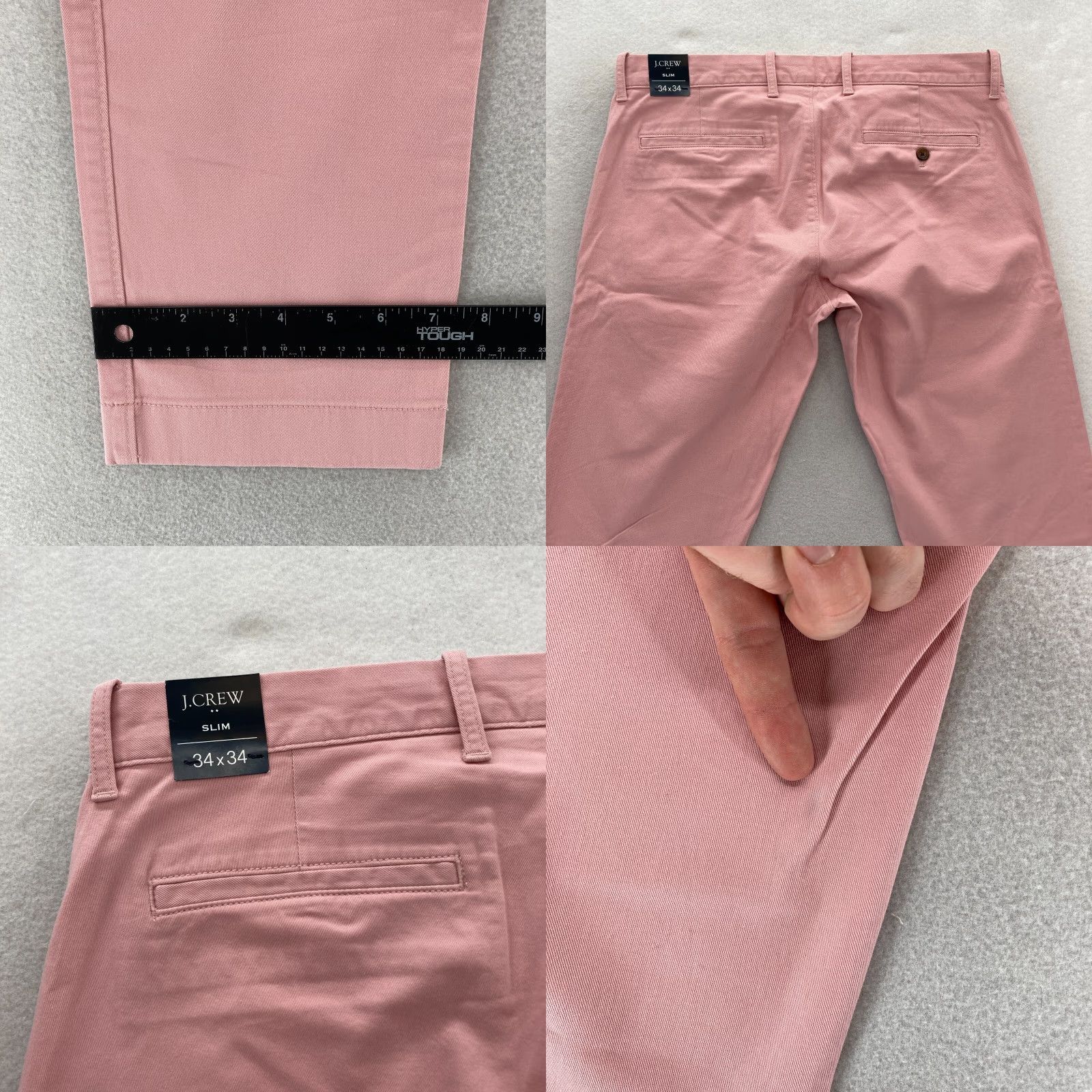 J.Crew J.Crew Flex Pants Mens 34x34 Slim Fit Pink Stretch Preppy Chino Casual Travel Size US 34 / EU 50 - 9 Thumbnail
