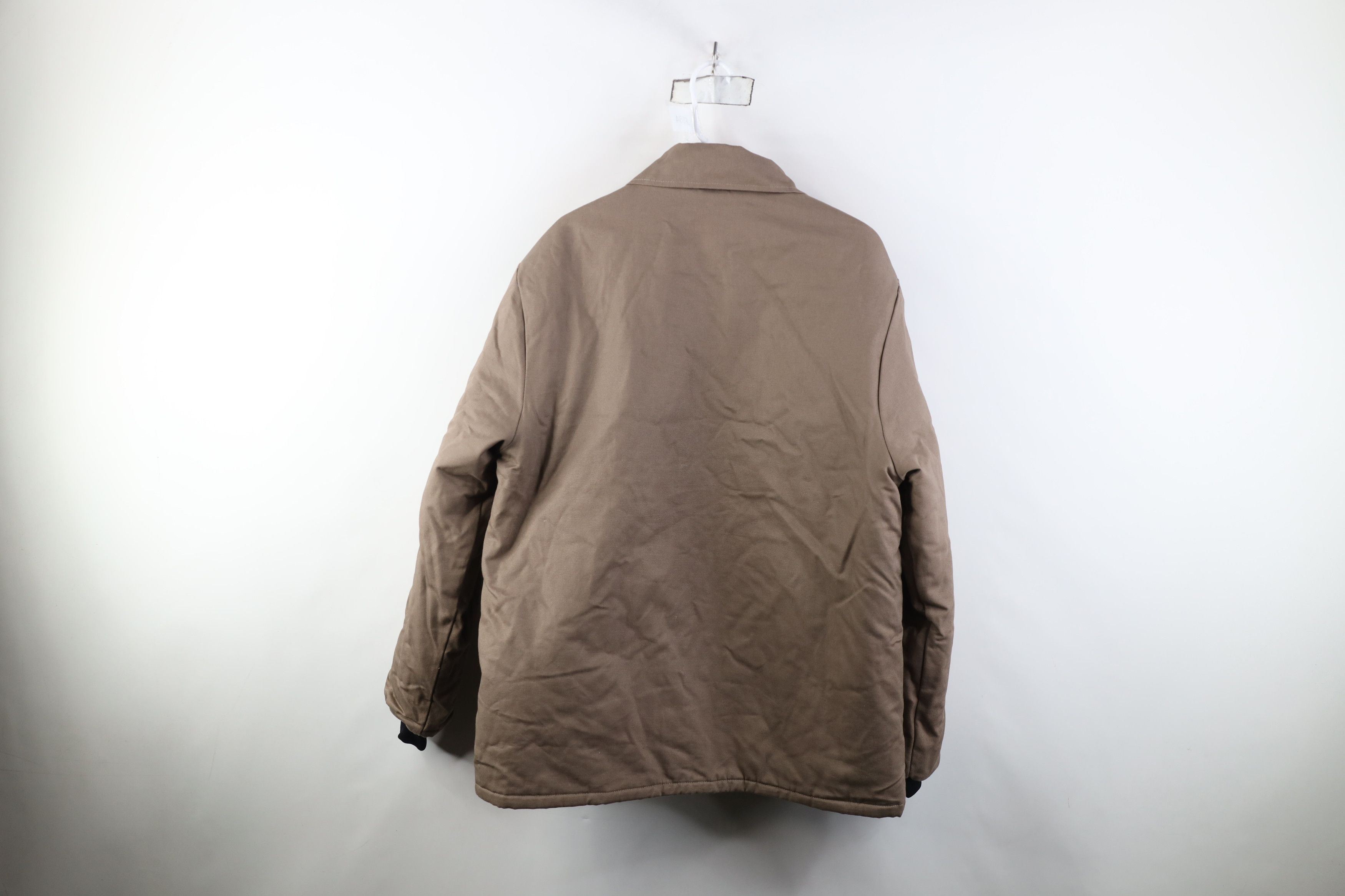 Vintage Vintage 90s Military Style Full Zip Jacket Canvas Brown Size US L / EU 52-54 / 3 - 11 Thumbnail