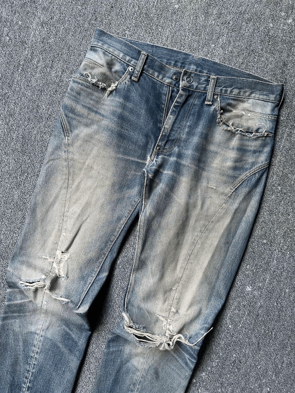 Undercover Sz 2 Undercover 10AW Distressed Structure Denim Size US 30 / EU 46 - 5 Thumbnail