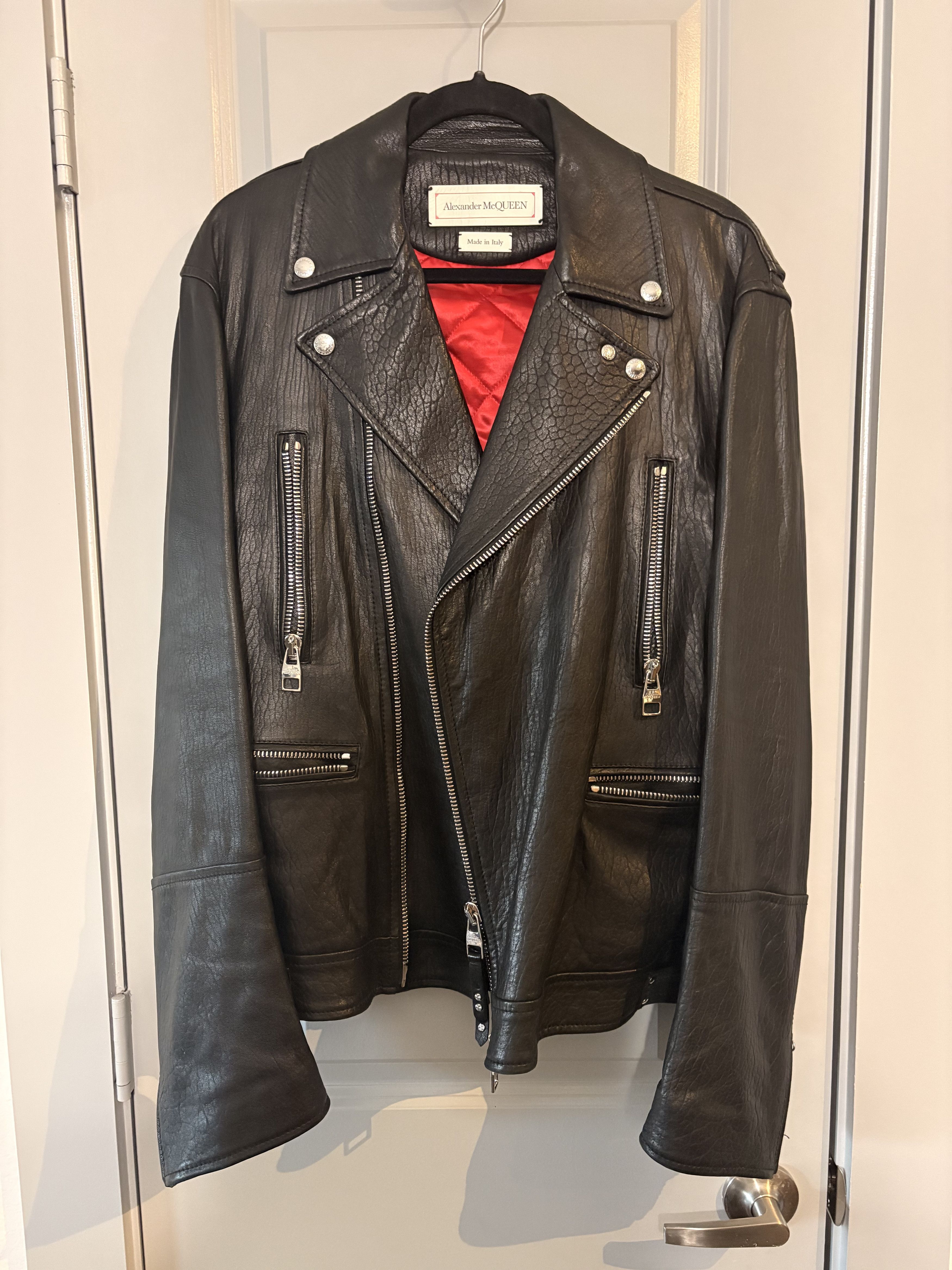Alexander McQueen Alexandewr McQueen 2024 Classic Leather Biker Jacket Size US L / EU 52-54 / 3 - 1 Thumbnail