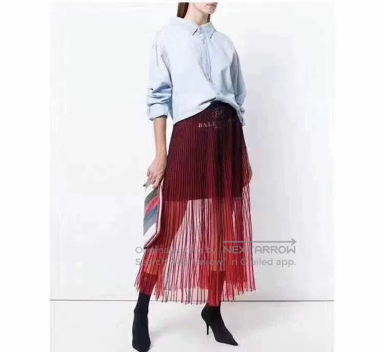 Balenciaga Balenciaga Red Half Skirt Size 35" - 1 Thumbnail