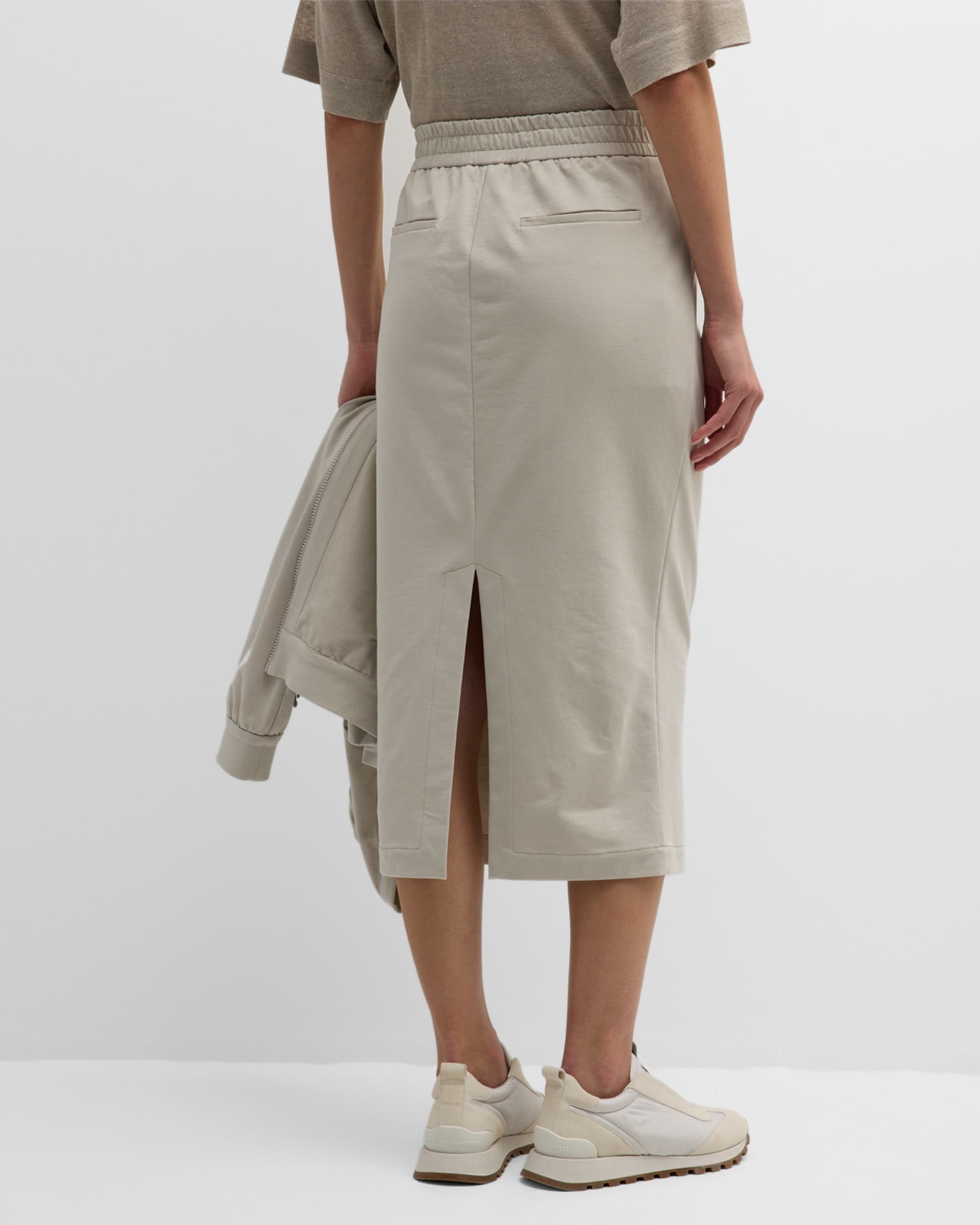 Brunello Cucinelli o1w1db10825 Skirt in Open Grey Size 28" / US 6 / IT 42 - 4 Thumbnail