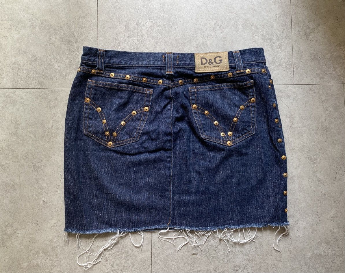 Dolce & Gabbana Vintage Dolce & Gabbana Skirt Denim Y2K like Versace Size 32" / US 10 / IT 46 - 1 Thumbnail