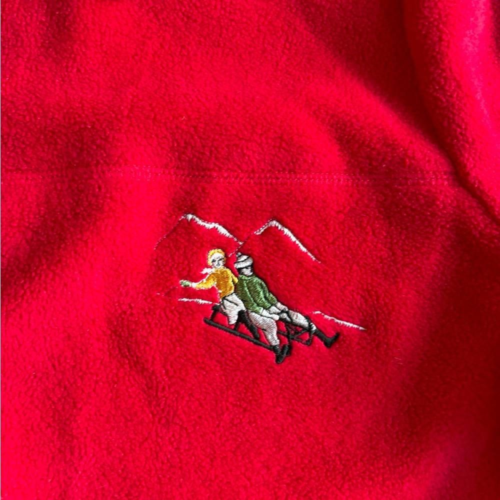 Designer Vintage Embroidered Winter Sled Red Vest Size XL / US 12-14 / IT 48-50 - 3 Thumbnail