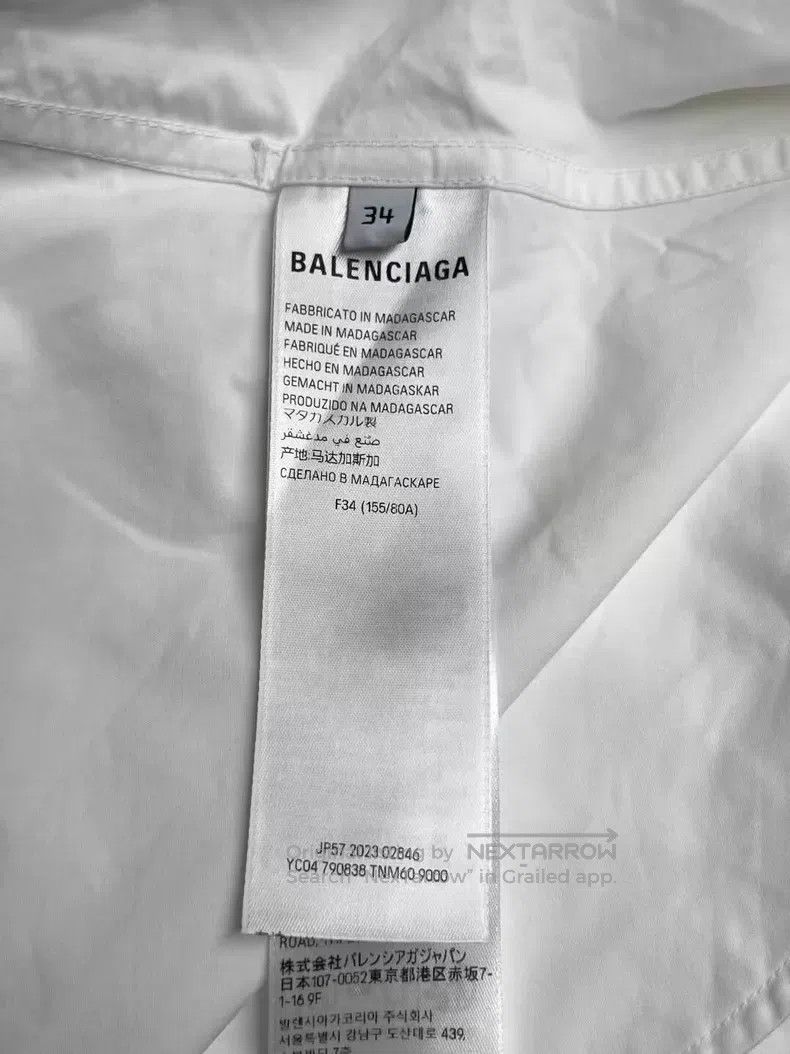 Balenciaga Balenciaga Logo embroidery long-sleeve solid color shirt Size XXS / US 00 / IT 34 - 3 Thumbnail