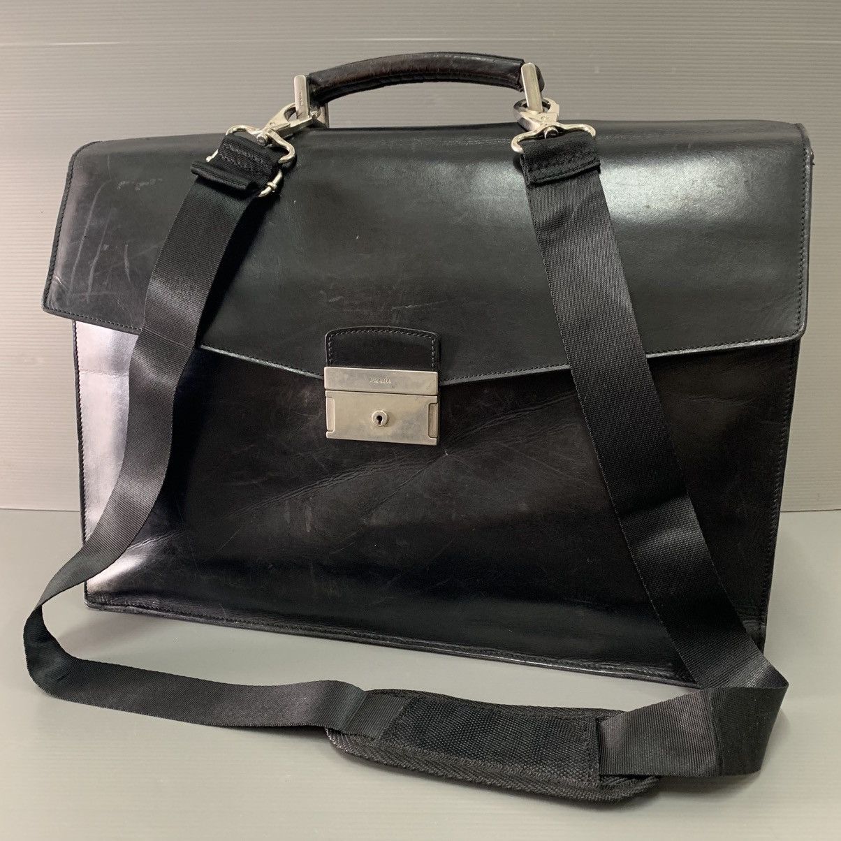 Prada Prada Vintage Buffalo Leather Duffle Bag | Grailed