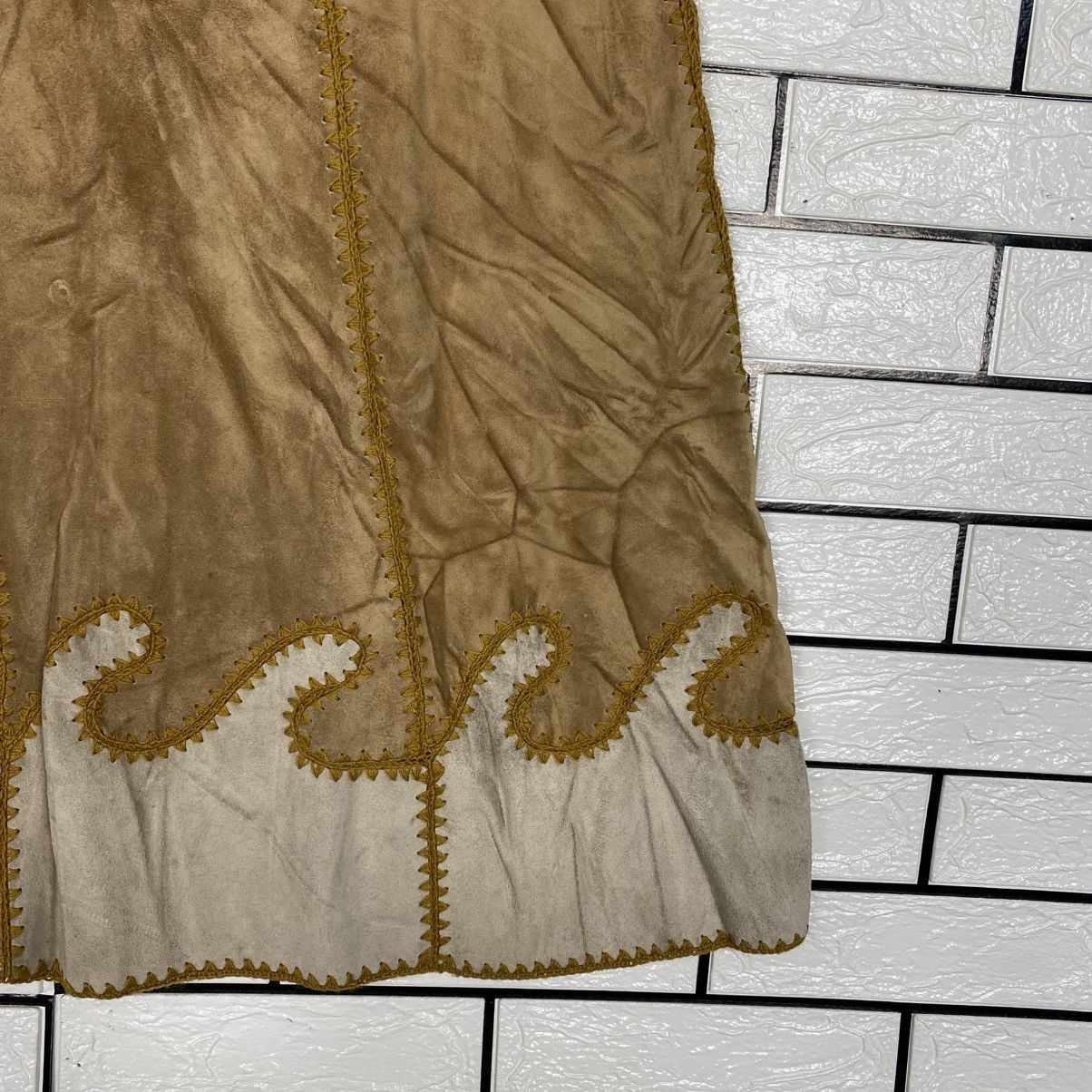 Japanese Brand 📌Vintage Unbranded Genuine Leather Long Skirt Issey Miyake Size 28" / US 6 / IT 42 - 6 Thumbnail