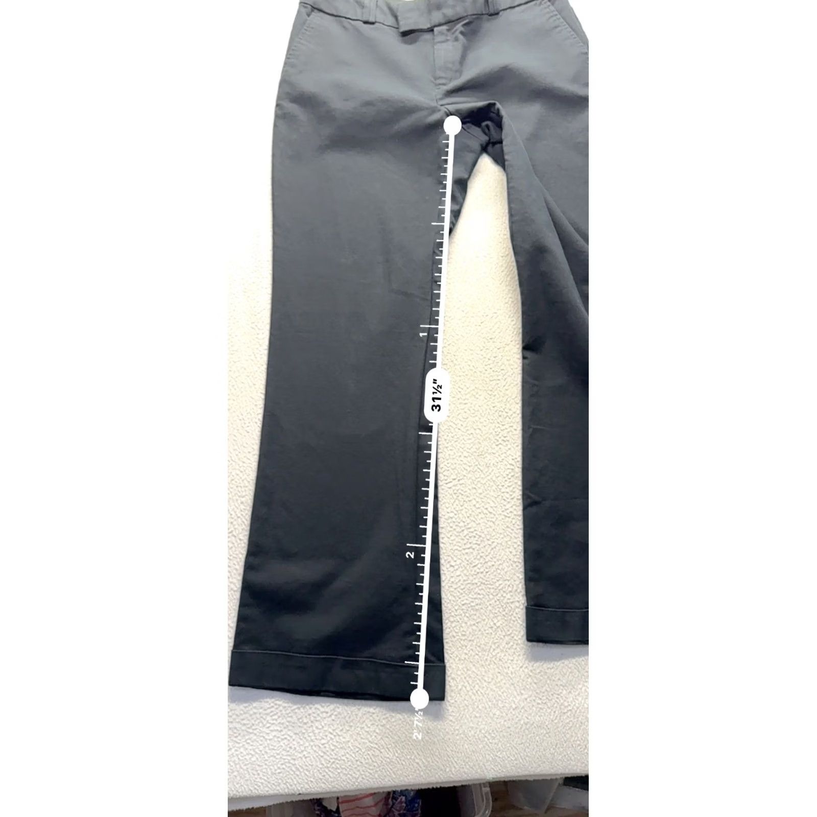 Banana Republic Banana Republic Pants Wide-Leg Navy Size 10 Regular Women Dress Pants Cotton Spandex Machine Washable Front Zip Pockets Vintage No Size 32" / US 10 / IT 46 - 7 Thumbnail