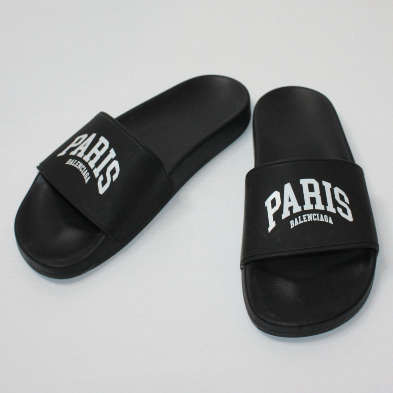 Balenciaga Paris Cities Pool Slide Black size EU 40 / US 10 MSRP $395 Size US 10 / IT 40 - 2 Thumbnail