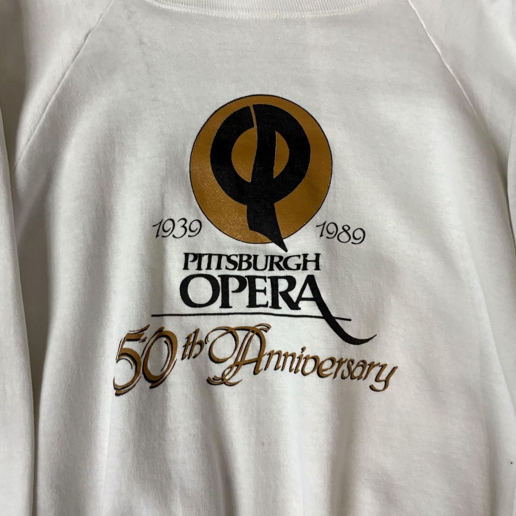 Vintage VINTAGE Pittsburgh Opera Sweatshirt Mens 2XL White 50th Anniversary Graphic Size US XXL / EU 58 / 5 - 2 Thumbnail