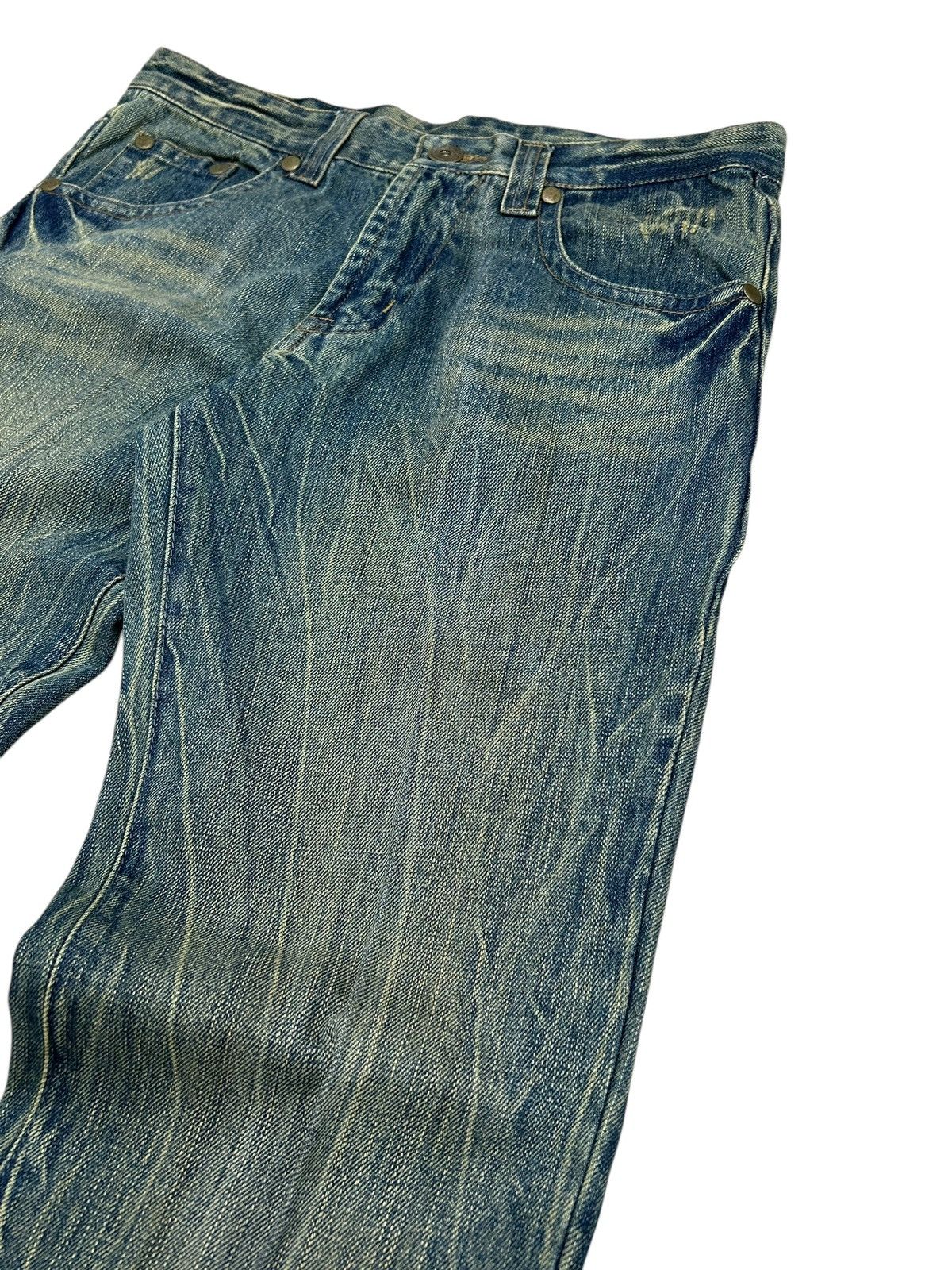Kapital Japanese Brand Jean Washed Blue Way Jean Zigzag Boro Pcoket Size US 31 - 5 Thumbnail
