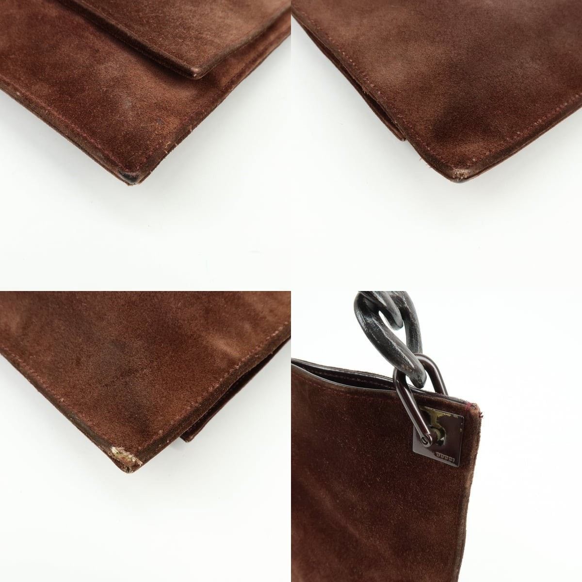 Gucci Gucci Suede Shoulder Bag Brown Size ONE SIZE - 5 Thumbnail