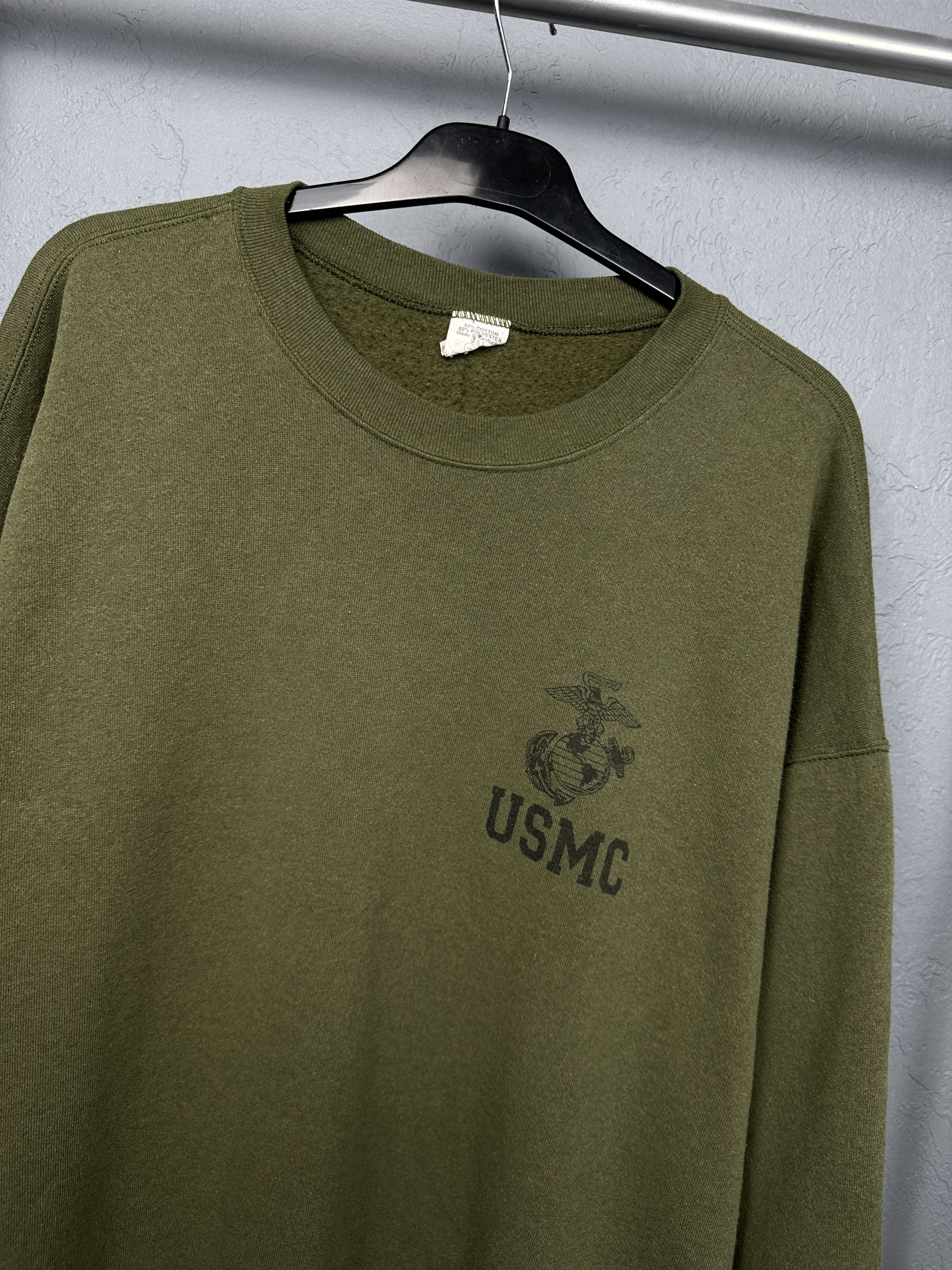 Vintage USMC 90s Vintage Mens Training Sweatshirt Made in USA Size US XXL / EU 58 / 5 - 2 Thumbnail