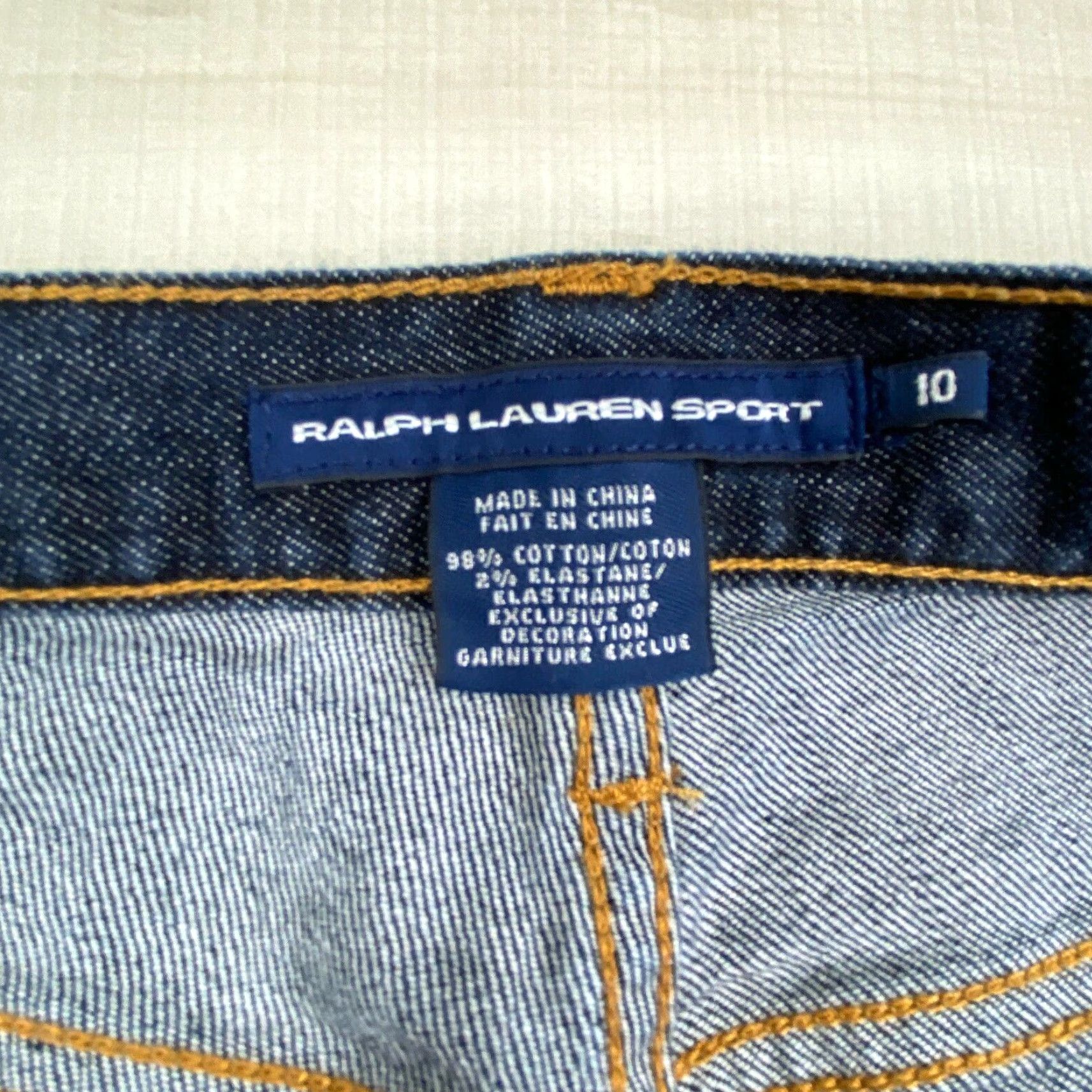 Polo Ralph Lauren Ralph Lauren Sport Women's Cropped Blue Denim Jeans 10 32x25 Mid Rise Stretch Size 32" / US 10 / IT 46 - 4 Thumbnail