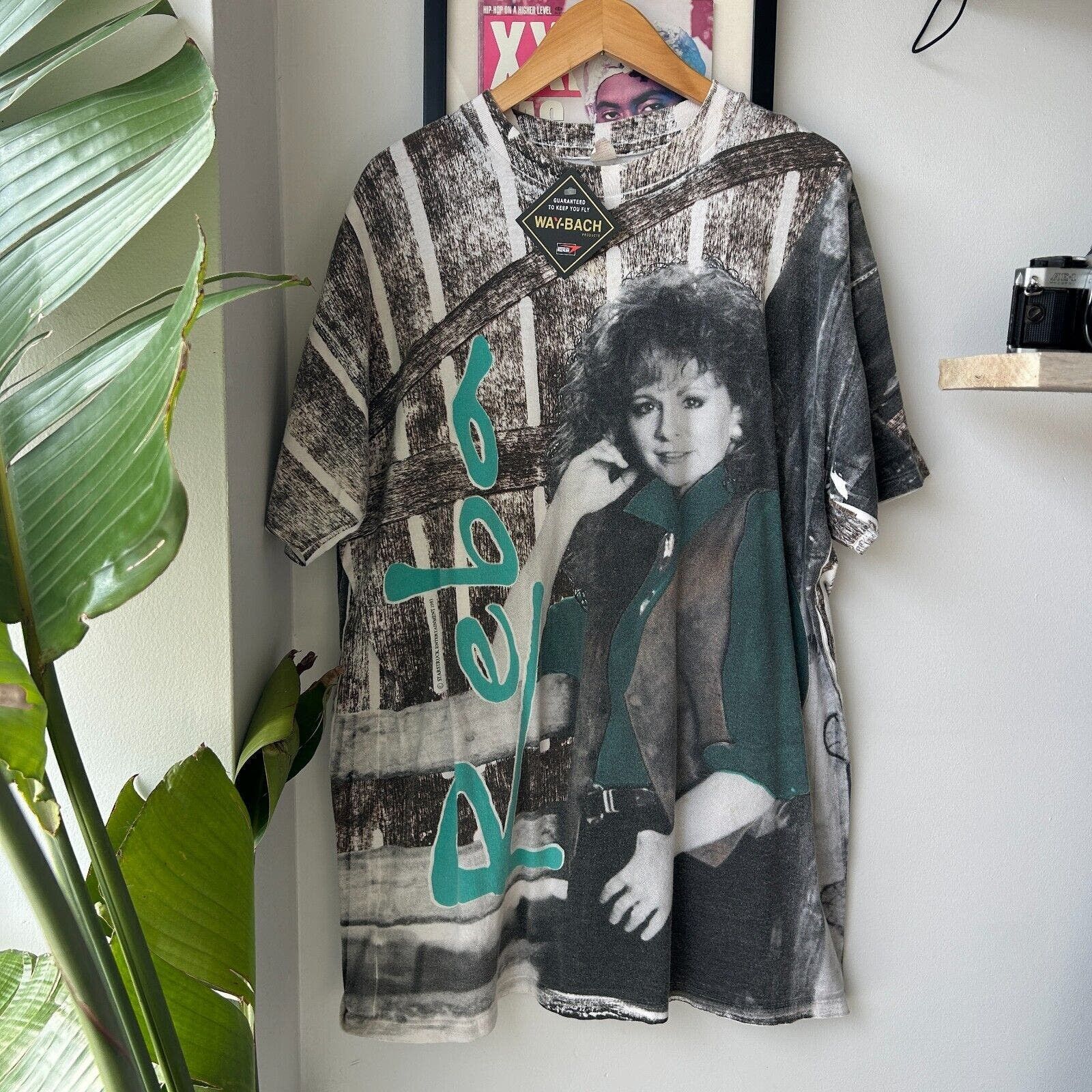 image of Vintage 1993 | Reba All Over Print Country Band T-Shirt XL in White, Men's