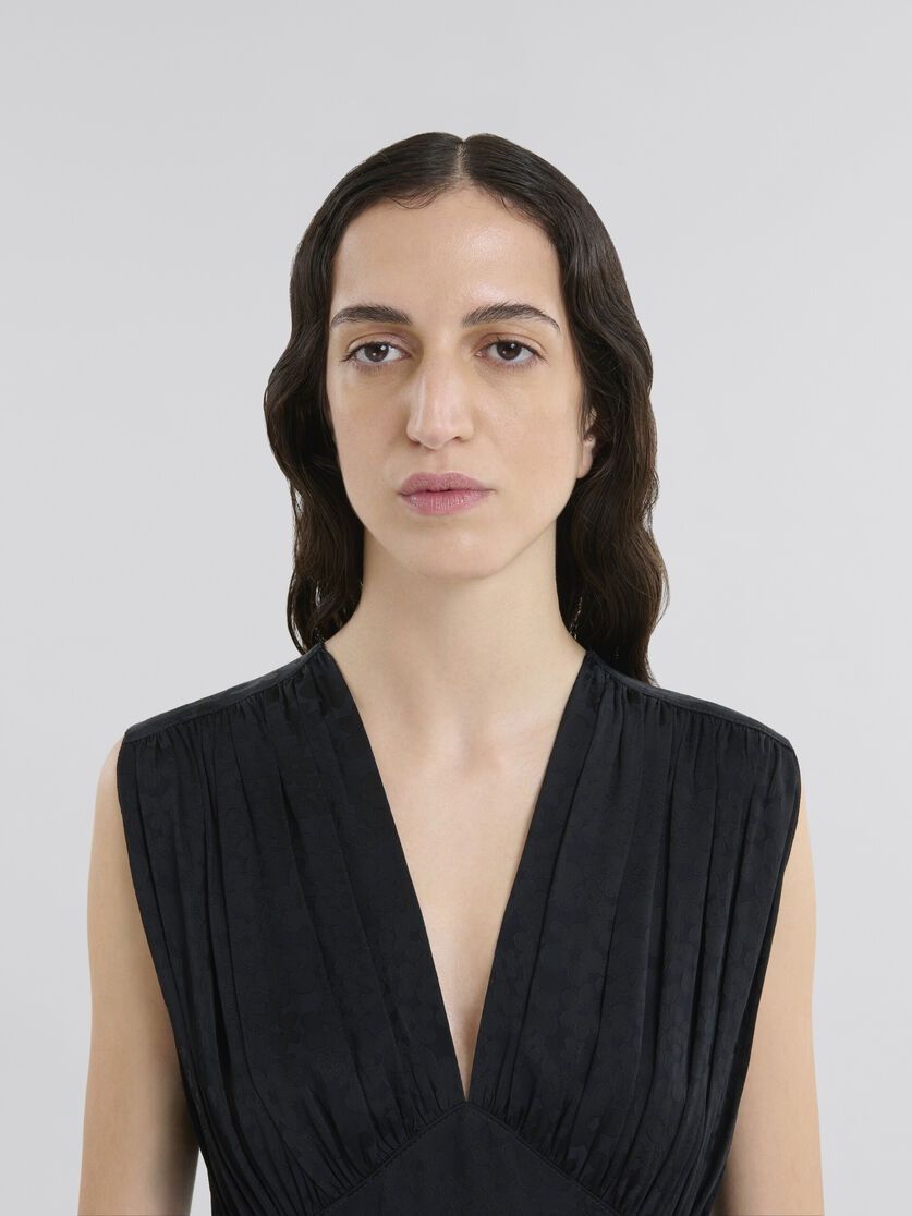 Marni o1f1d3z0326 Jacquard Midi Dress in Black Size L / US 10 / IT 46 - 4 Thumbnail