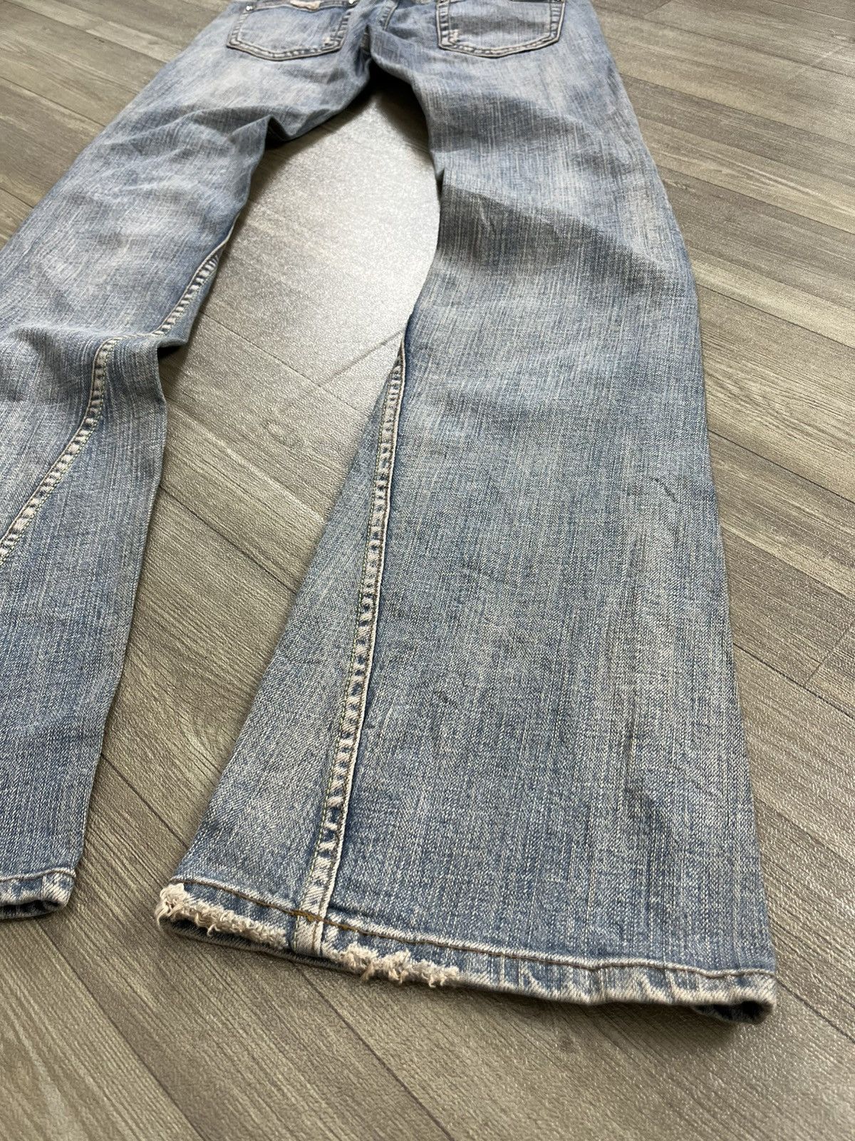 Japanese Brand 2000s Zazie Mudmax Distressed Bootcut Flared Jeans Lgb Style Size US 27 - 4 Thumbnail