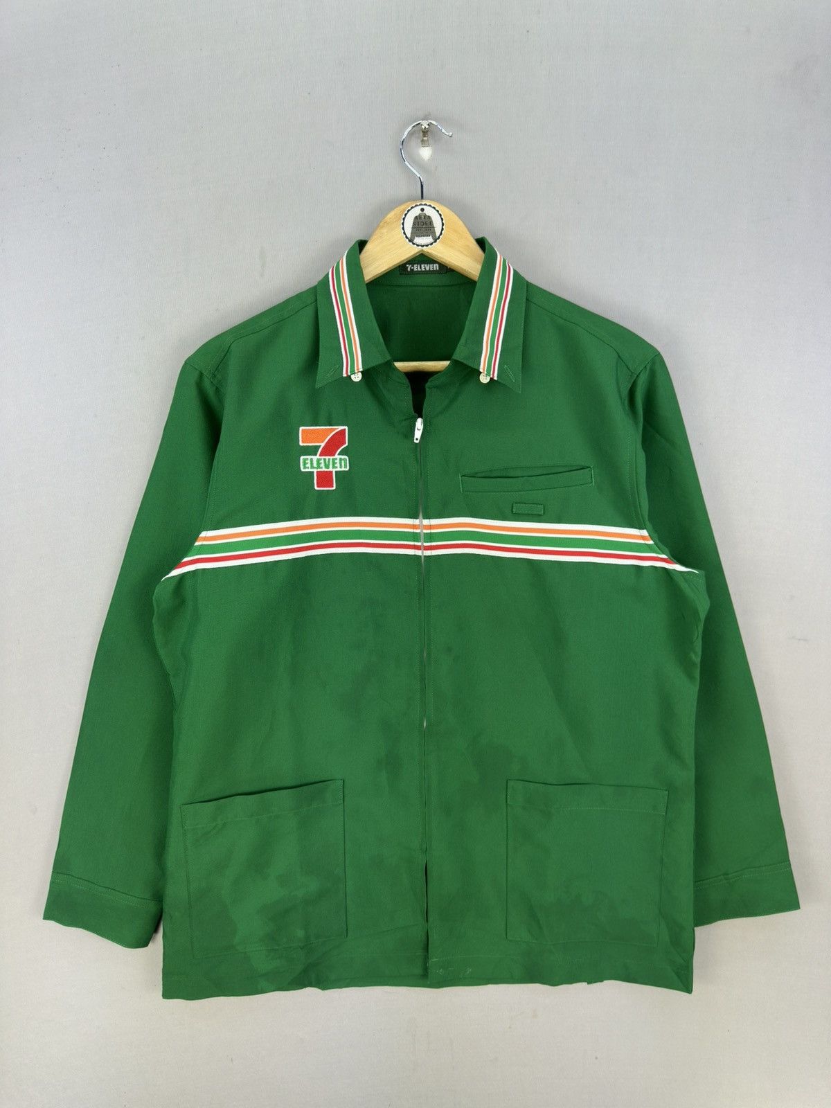Japanese Brand Vintage 7 Eleven Uniform Worker Jacket Size US L / EU 52-54 / 3 - 1 Thumbnail