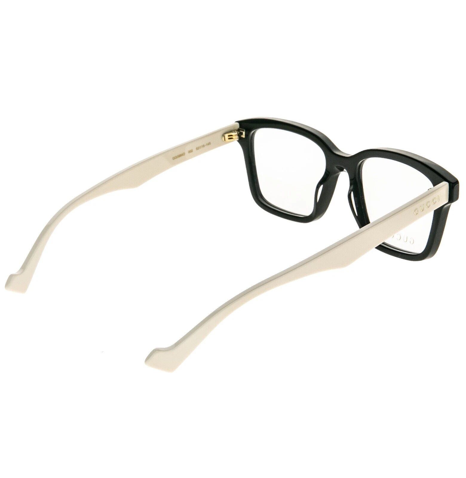 Gucci GUCCI GG0964O 0964 Black White Rectangular Eyeglasses 002 Size ONE SIZE - 2 Thumbnail