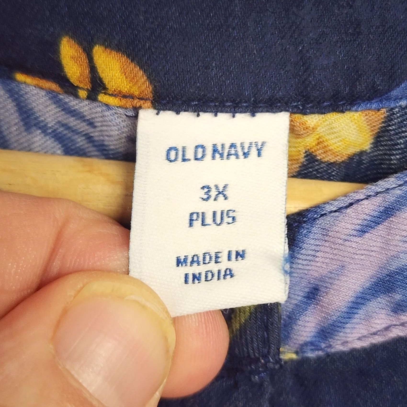 Old Navy VINTAGE Old Navy Womens Dress Plus Size 3X Blue Floral Shift Prairie Peasant Cottage Knee Length Button Cotton Blend Floral Womens 3X Size XXL / US 16-18 / IT 52-54 - 3 Thumbnail