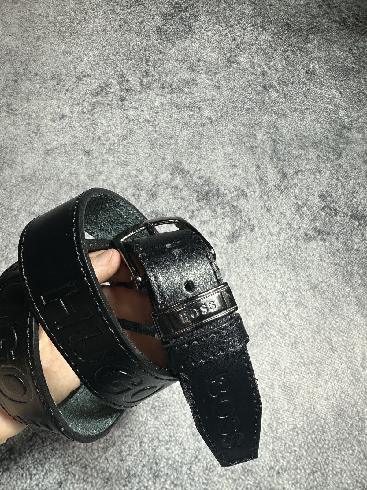 Hugo Boss Y2K Hugo Boss Logo Belts Leather Streetwear Rare USA Style Size ONE SIZE - 2 Thumbnail