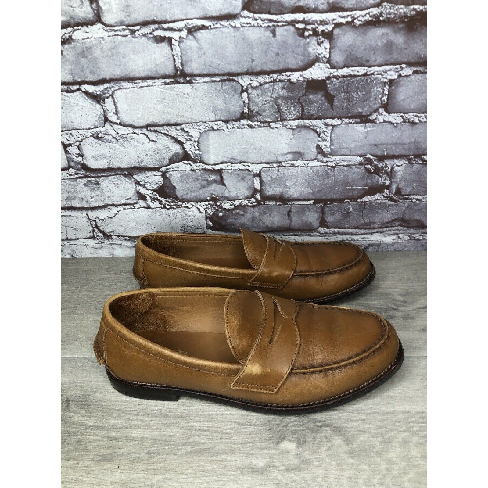 Polo Ralph Lauren Polo Ralph Lauren Alston Penny Brown Leather Dress Loafers M Size US 9.5 / EU 42-43 - 23 Thumbnail