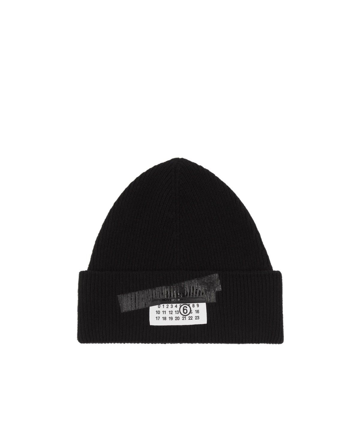 Maison Margiela MM6 Maison Margiela Logo Patch Ribbed Beanie Size ONE SIZE - 1 Thumbnail