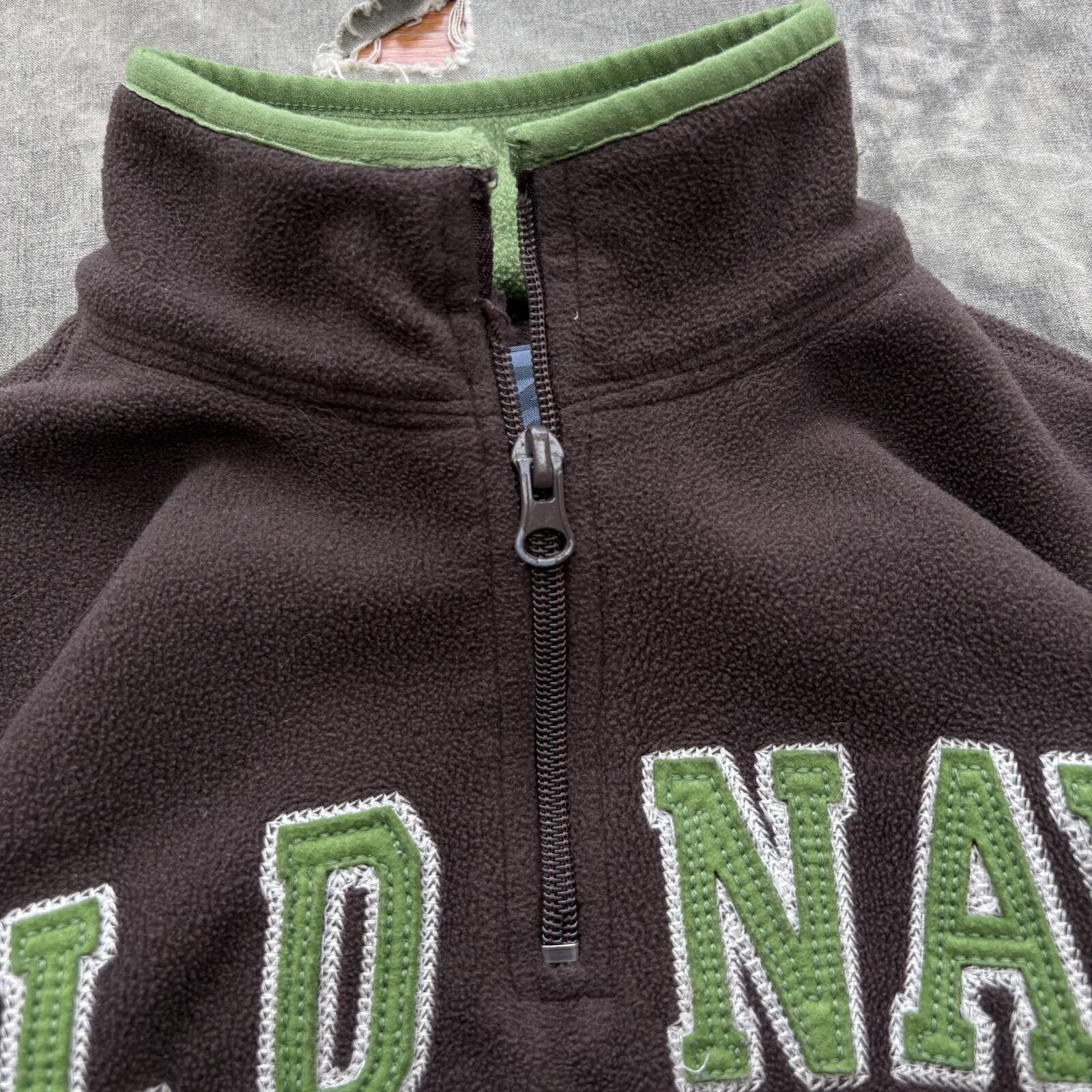 Old Navy Vintage Y2K Chocolate Brown Old Navy Fleece 1/4 Zip Pullover Size M / US 6-8 / IT 42-44 - 4 Thumbnail