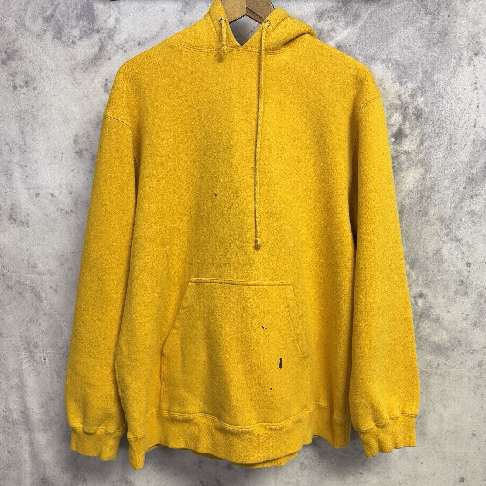 Stussy Stussy Blank Hoodie Mens Large Yellow Y2K Skate Sweatshirt B Size US L / EU 52-54 / 3 - 1 Thumbnail