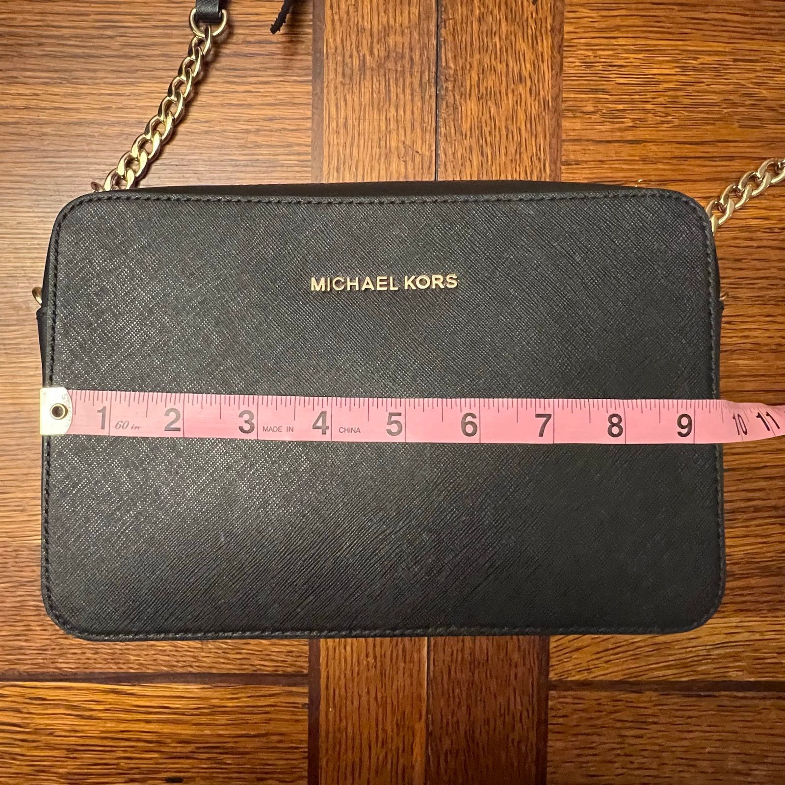 Michael Kors Michael Kors Jet Set Large Black Saffiano Crossbody Chain Size ONE SIZE - 5 Thumbnail