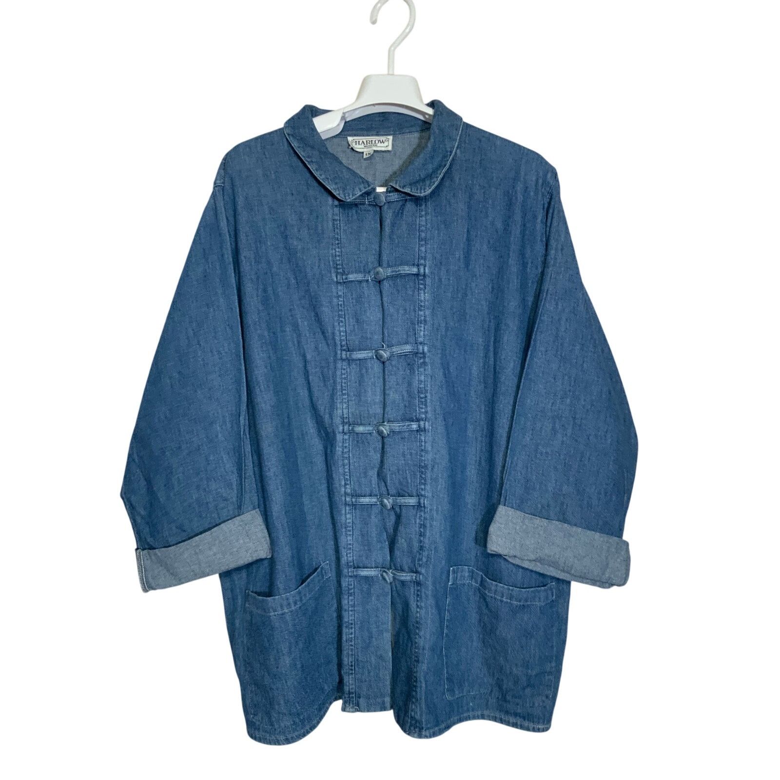 Unknown London Harlow Vintage Hanten Kendo Denim Top Button Womens Size XL Size XL / US 12-14 / IT 48-50 - 1 Thumbnail