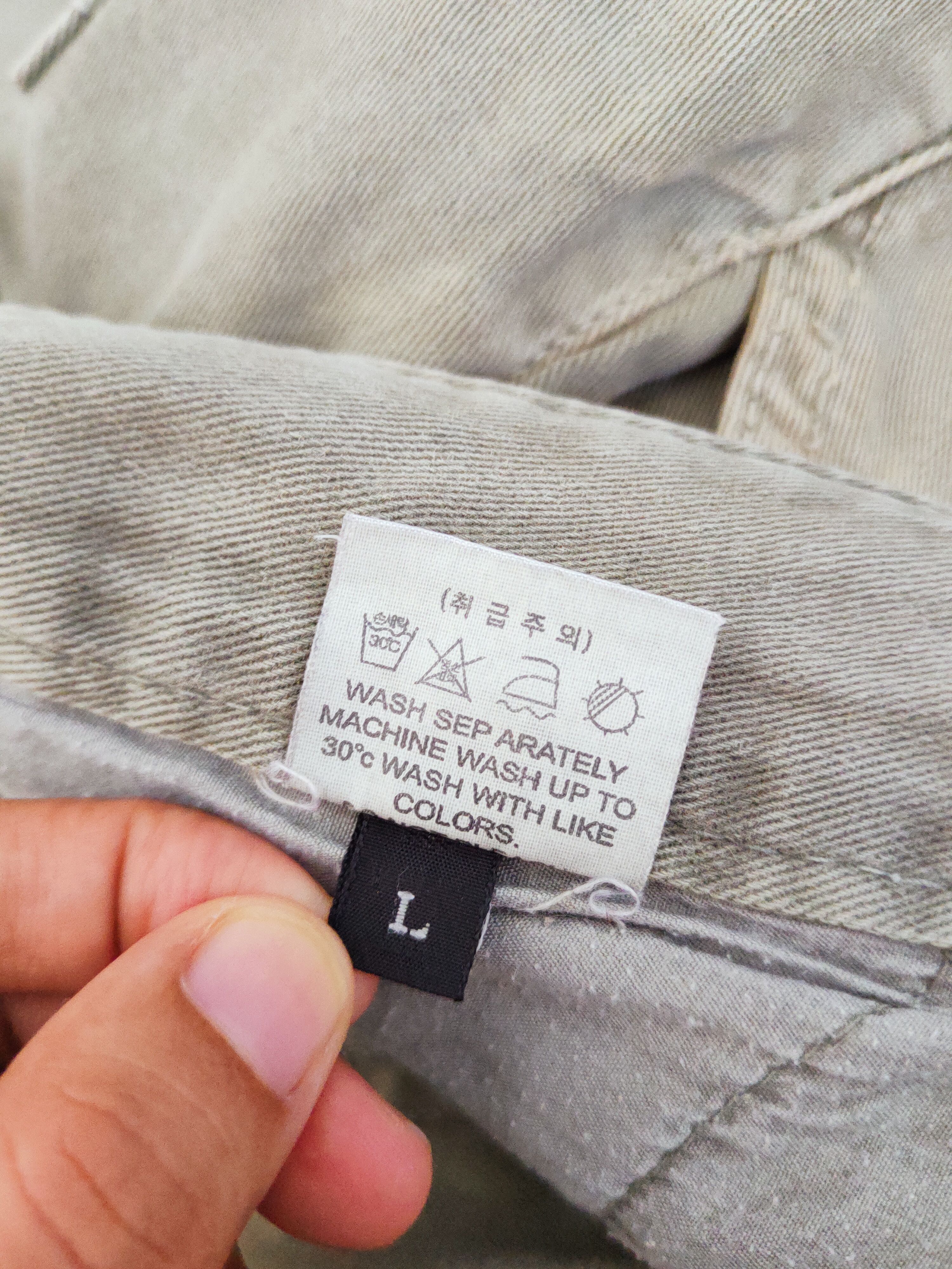 Japanese Brand Leavs Strawberry Green Faded Multipocket Cargo Pants #W438 Size US 33 - 15 Thumbnail
