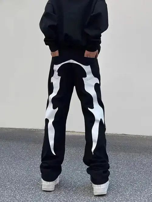 Japanese Brand × Jean Street Vintage Letter Embroidered Bone Spur Print Jeans Size US 32 / EU 48 - 2 Thumbnail