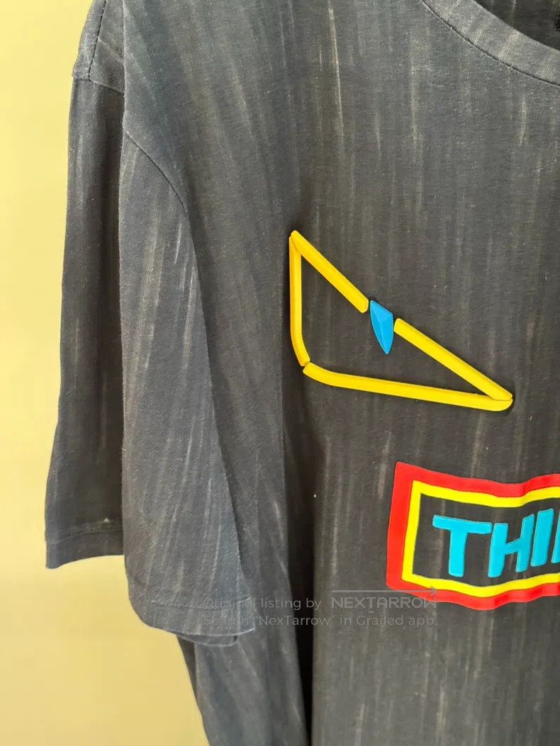 Fendi Fendi Neon Little Devil Distressed T-Shirt Size US XL / EU 56 / 4 - 4 Thumbnail